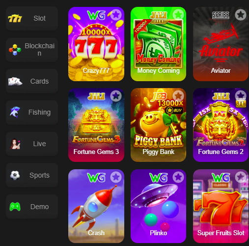 Main screen of paidbet game page for PK players - 4